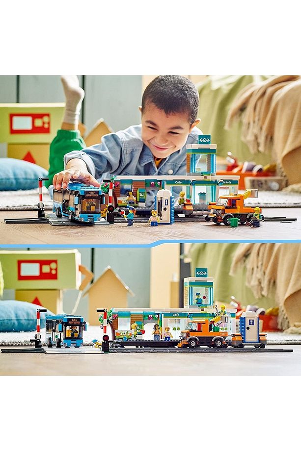 ® City Tren Istasyonu 60335 - 7 Yaş Ve Üzeri Çocuklar Için Demiryolu Kamyonu, Otobüs Ve Hemzemin - 6