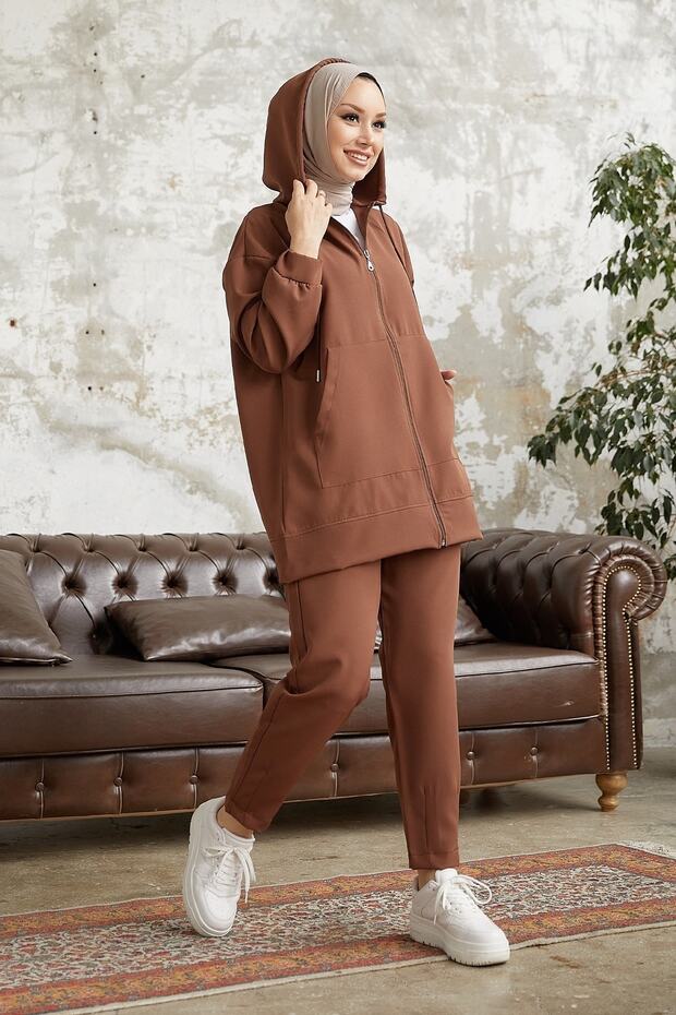 بدلة Amor الأساسية المكونة من قطعتين - بني - 4