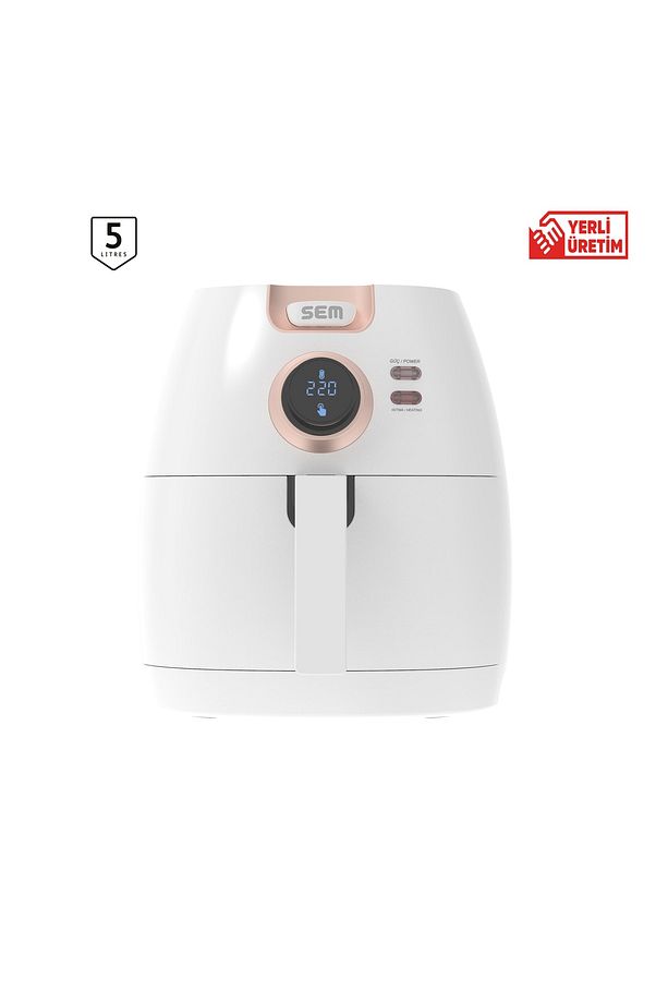 Akıllı Aircook 5lt Yağsız Kızartma Sıcak Hava Fritöz - Airfryer 8 Program 1650watt Sc301 - 2