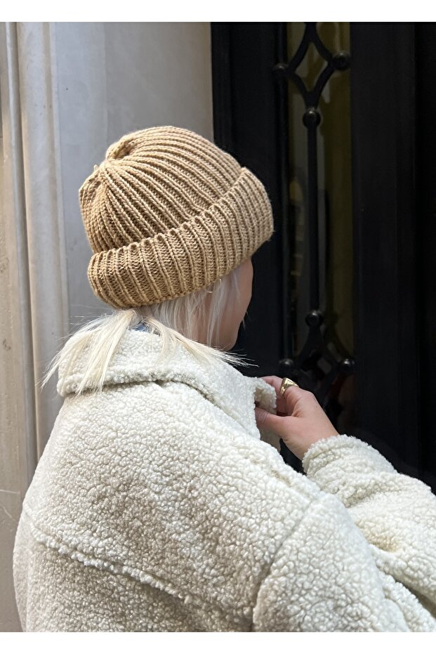 Kahve Örme Bere - 1