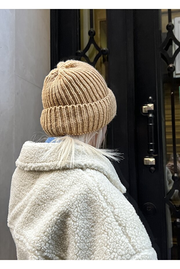 Kahve Örme Bere - 3