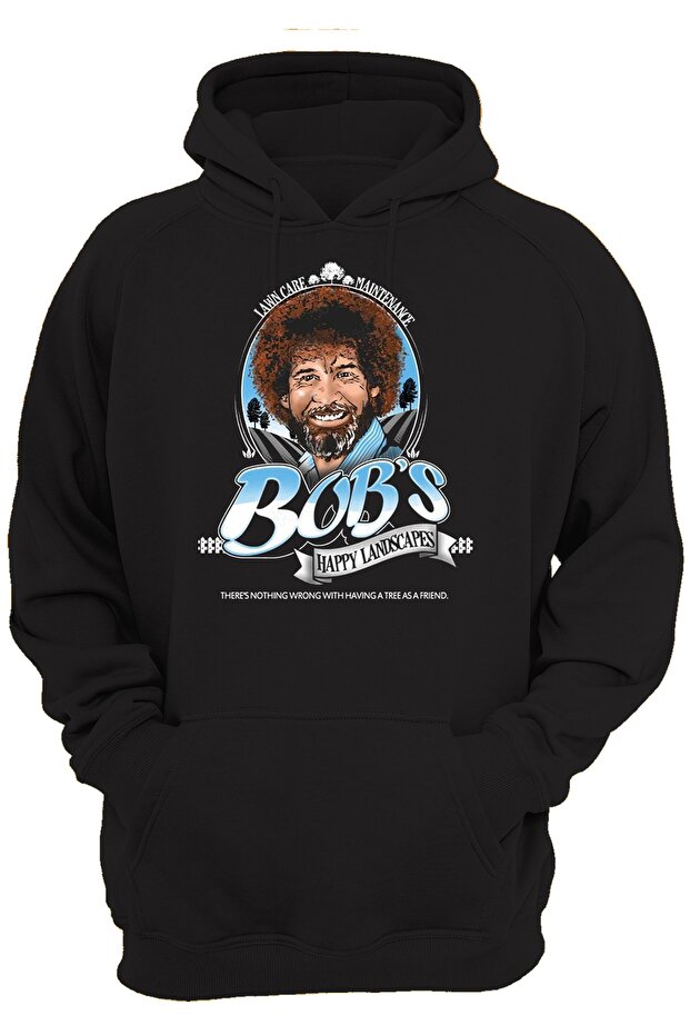 Bob Ross Pre-Printed, 100% Cotton, 3 Thread. Very Thick Hoodie with Fleece Lining