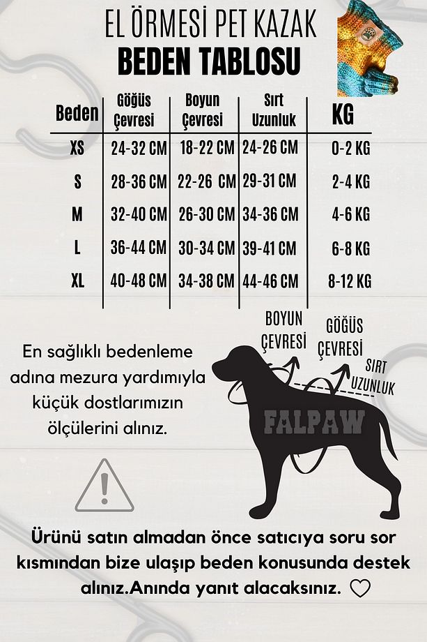 El Örmesi Renkli Köpek Kazak-kedi Kazak - 2