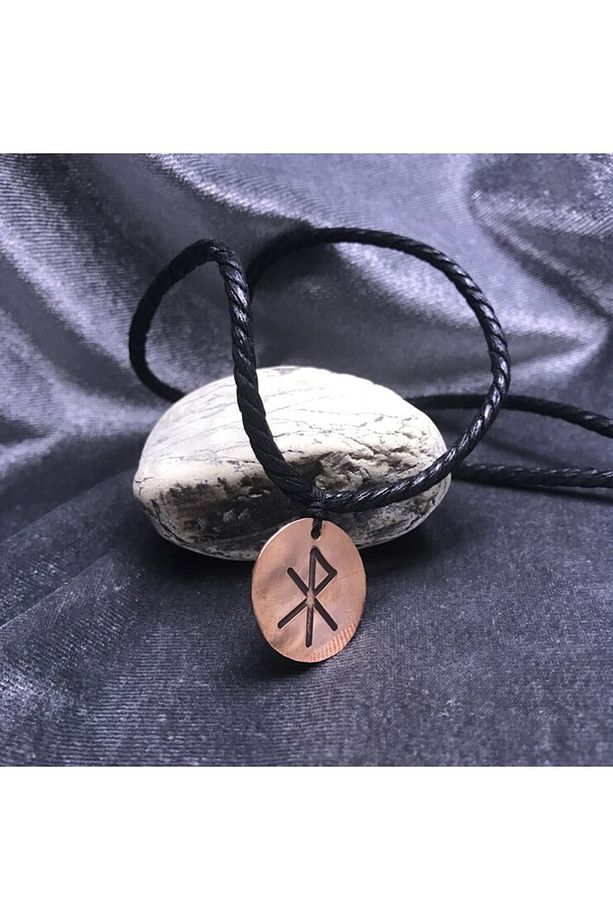 Bınd Runes Aşk Tılsımı Saf Bakır Kolye - 1