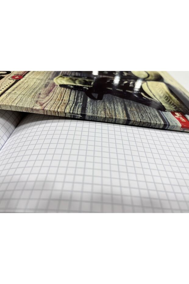 A4 40 Sheets Checked Wire Stitched Double Soft Cover Notebook Set - 2