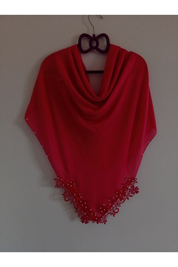 Cotton Scarf with Pearls