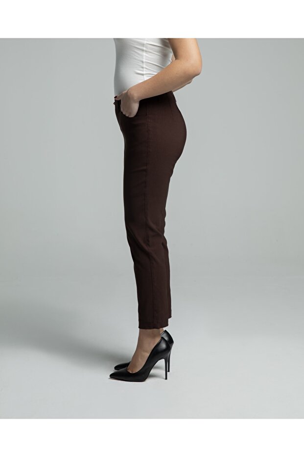 Phia Cropped Viskon Kahve - 3