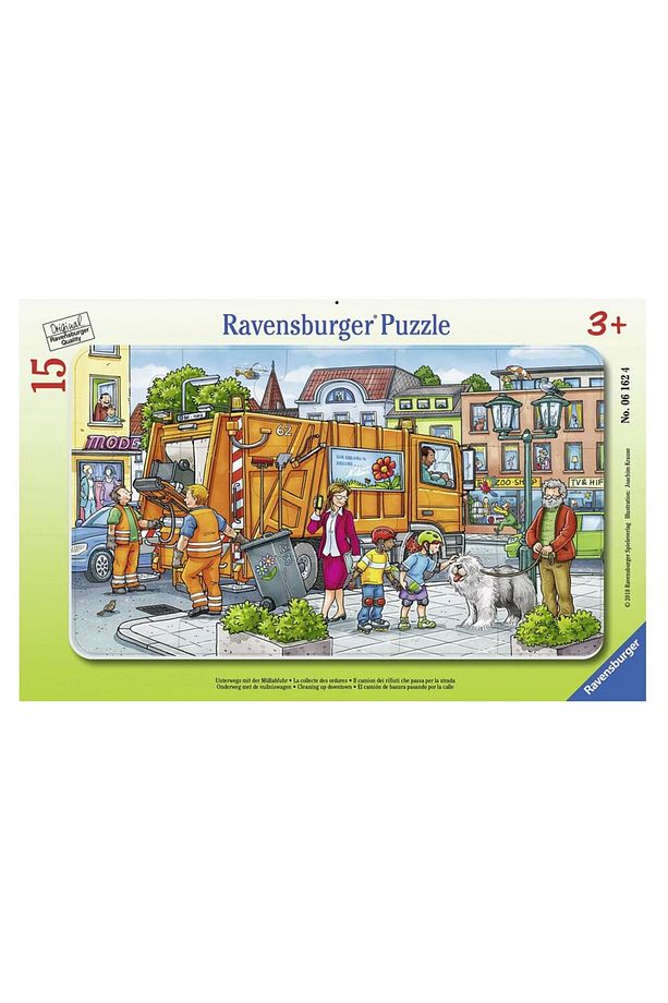 Çocuk Puzzle 15 Parça Çöp Toplama 61624 - 1