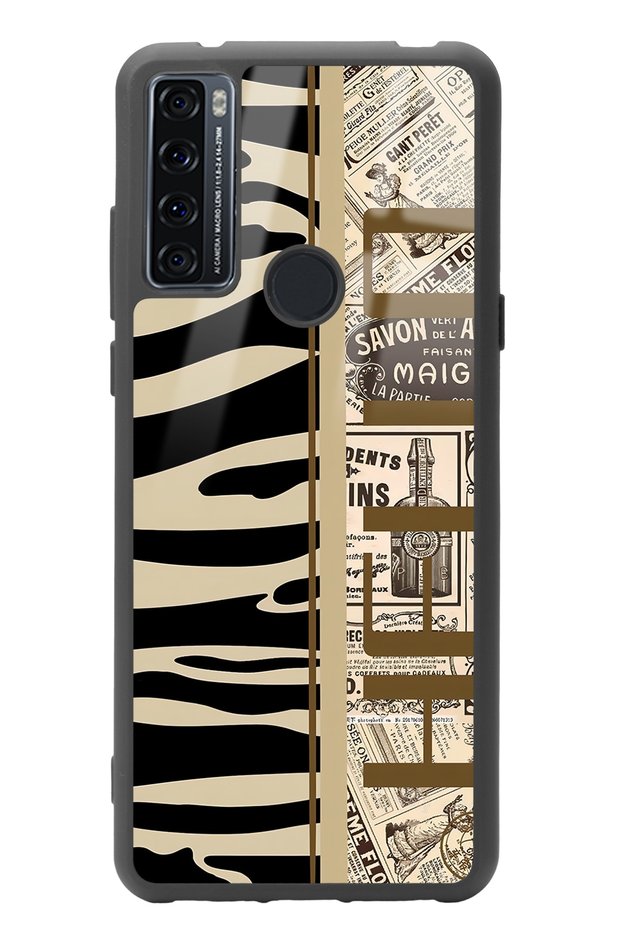 Tcl 20 Se Zebra Newspaper Design Glossy Phone Case