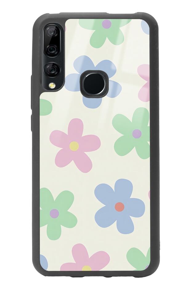 Huawei Y9 Prime Glossy Phone Case with Nude Flower Design