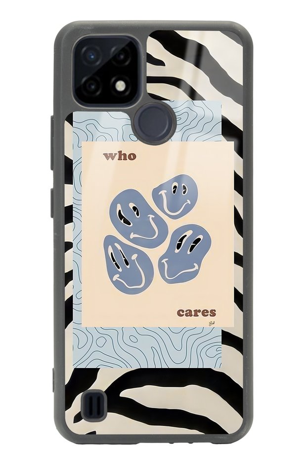Oppo Realme C21 Zebra Emoji Design Glossy Phone Case
