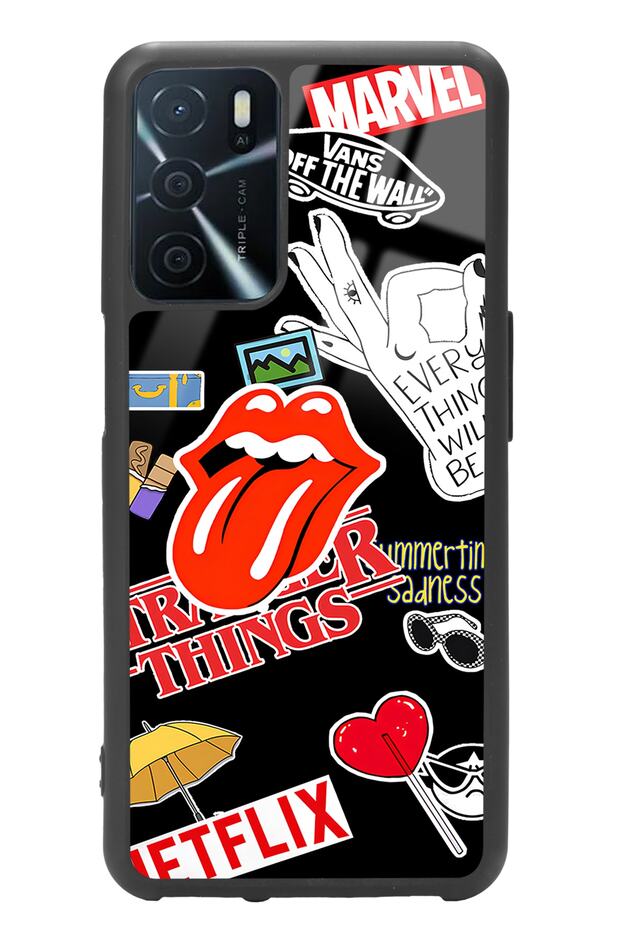 Oppo A-16 Sticker Design Glossy Phone Case