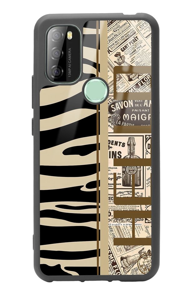 P13 Blue Max 128 Zebra Newspaper Design Glossy Phone Case