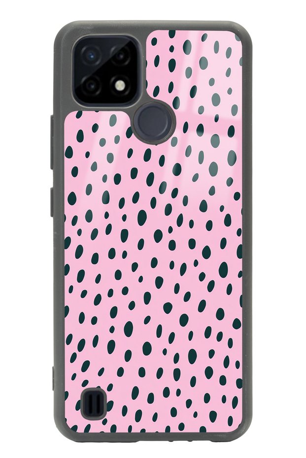 Oppo Realme C21 Pink Speckle Design Glossy Phone Case