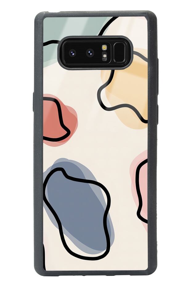 Samsung Note 8 Glossy Phone Case with Nude Milky Design