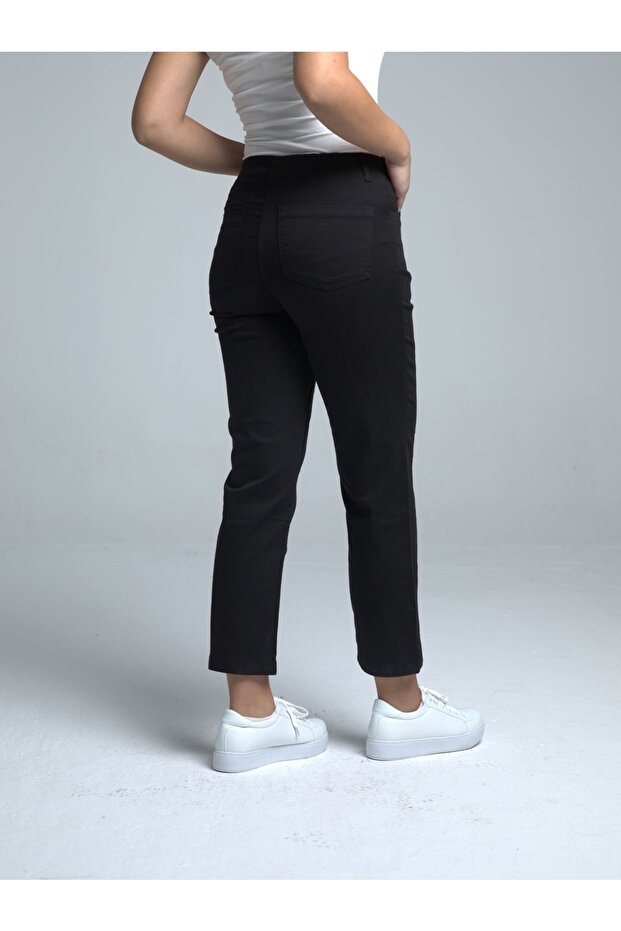 Mony Cropped Pamuklu Siyah - 2