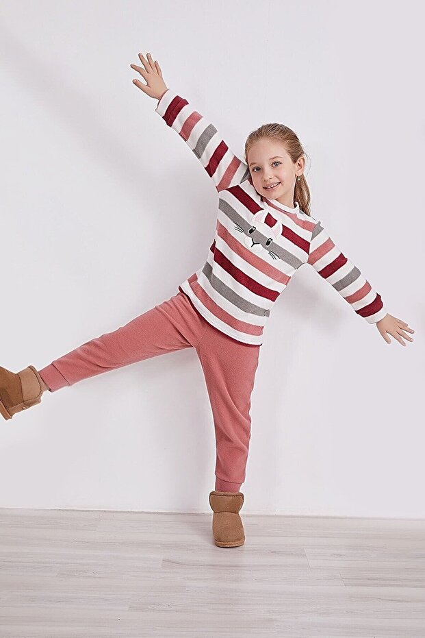 Girl's Long Sleeve Velvet Suit 2207