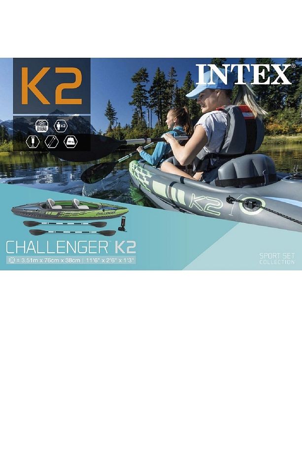 Intex Challenger Şişme Bot Kano Bot K2 Set - 2