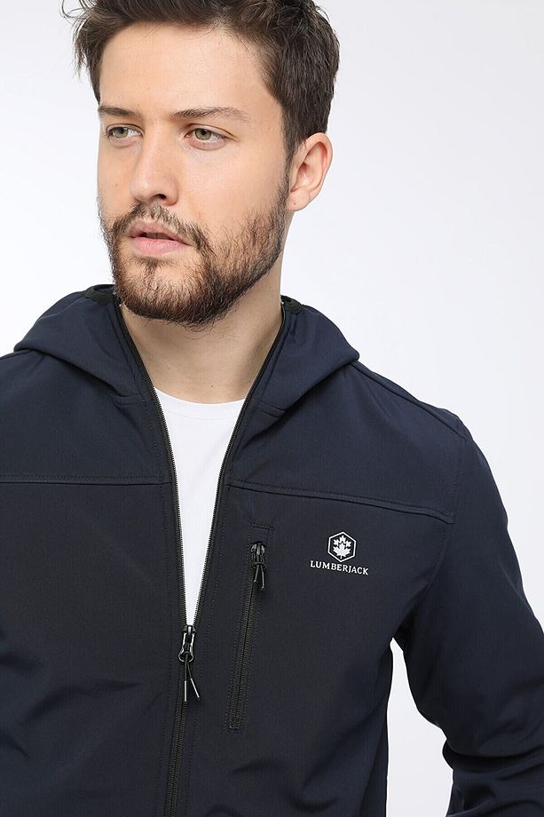 Erkek Kapüşonlu Softshell Mont Basıc - 3