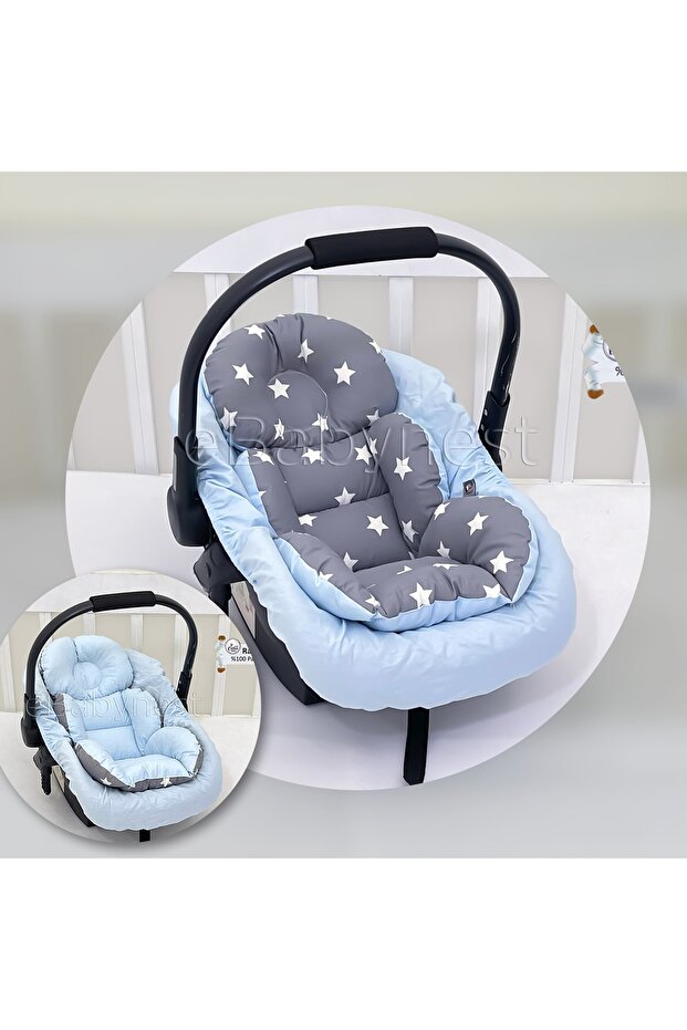 Bigstar Series Blue Gray Stroller Bottom Cushion