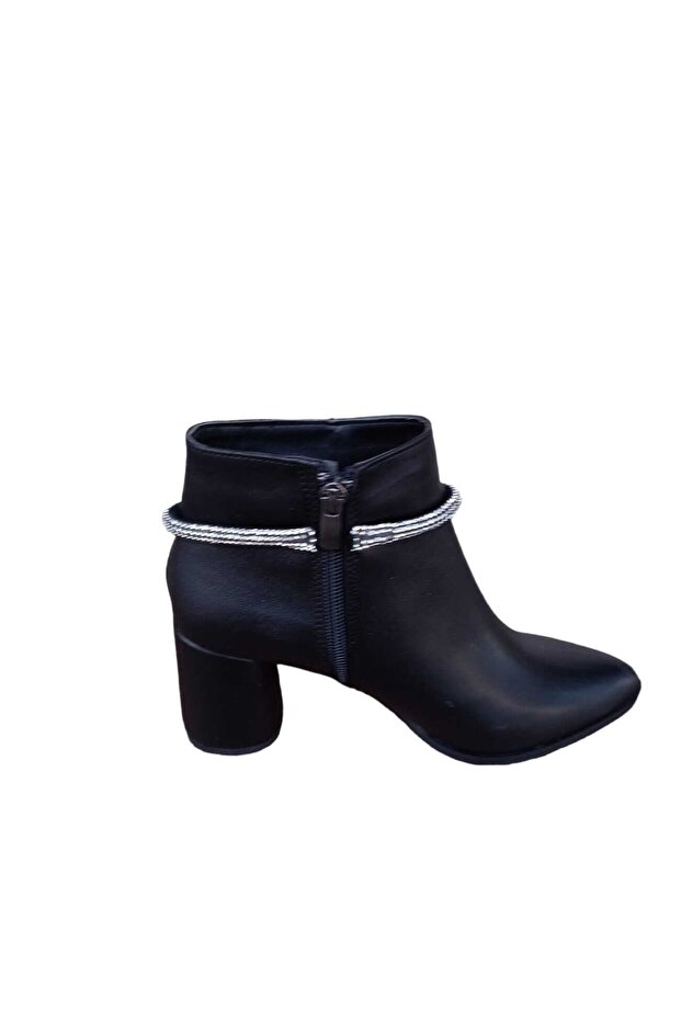 Kadın Siyah Taşlı Bot - 1