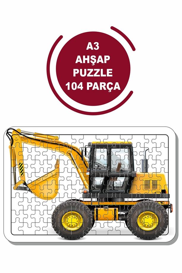 Kepçe, Iş Makinası A3 104 Parça Puzzle, Oyuncak, Yapboz - 1