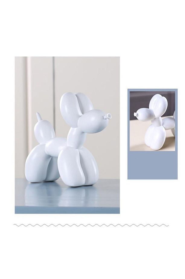 Modern Büyük Boy 20 cm Sevimli Balon Köpek Biblo Dekor - 2