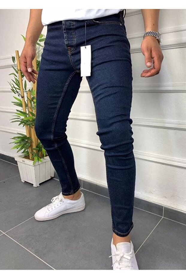 Skinny Fit Men's Denim Jeans Trousers Lycra Ankle Mold