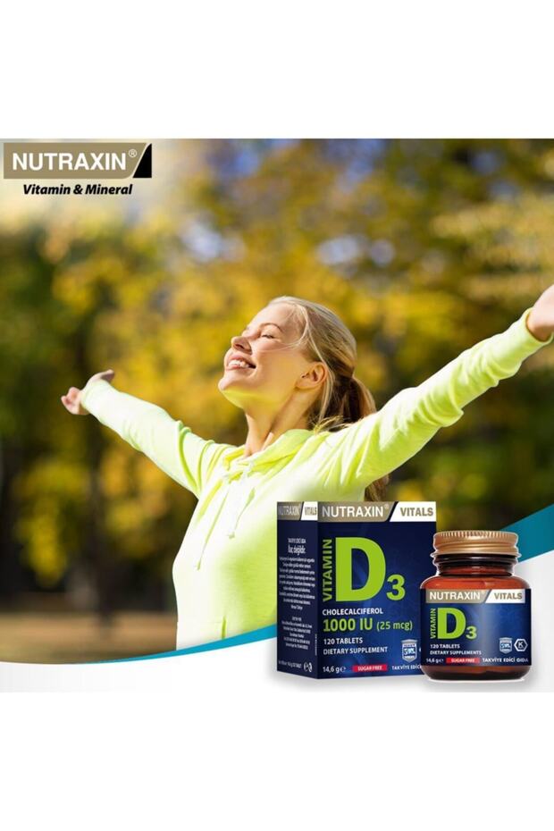 D3 Vitamin 120 Tablet Vitamin C 28 Çiğneme Tableti Hap Kutusu - 3