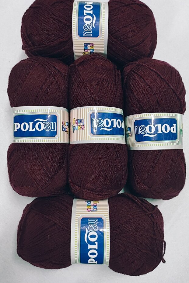 ( 5 Pieces ) Candy Baby 207 Claret Red Hand Knitted Threads Vest Cardigan Thread Scarf Sweater Thread