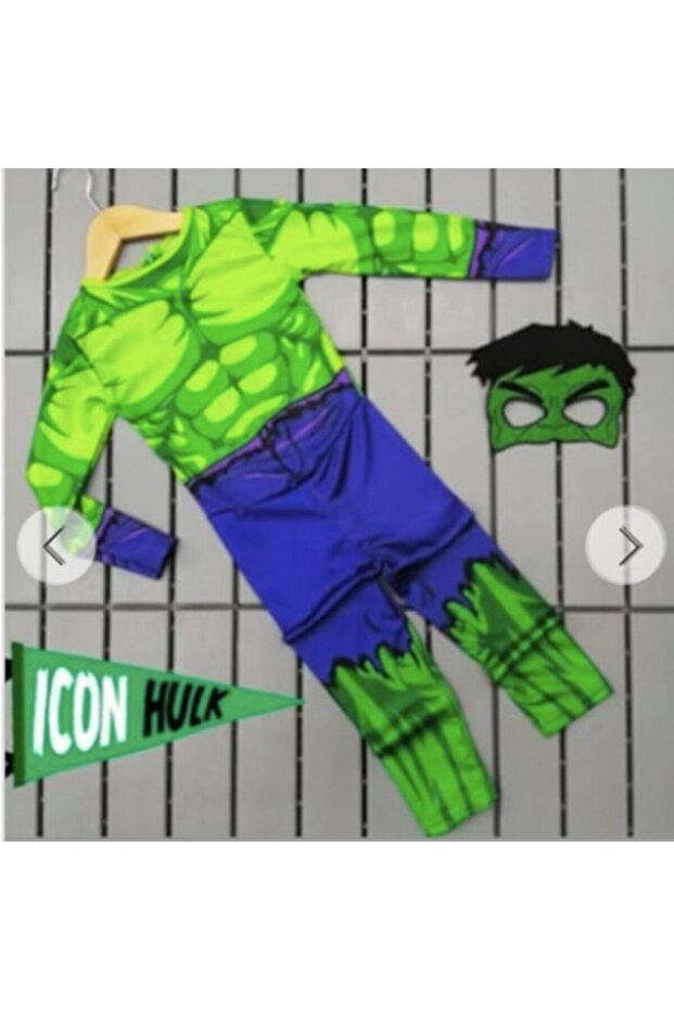 Yeşil Dev Hulk Adam Çocuk Kostümü 11-12 Yaş - 1