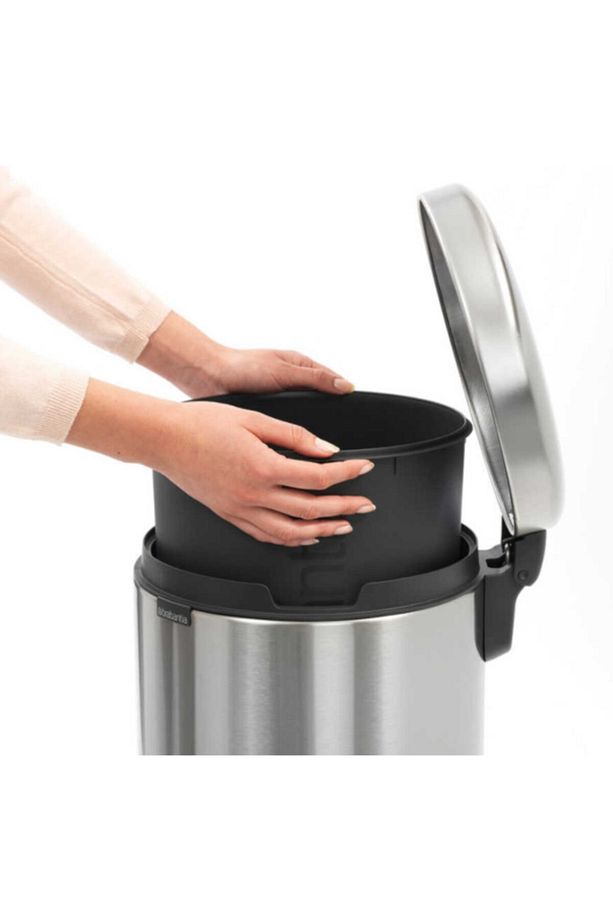 Newıcon Fpp Matt Steel Pedallı Çöp Kutusu 30l - 3