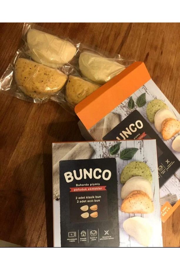 2 Adet Sade 2 Adet Acılı Bao Bun Ekmeği (65GR X4) - 1