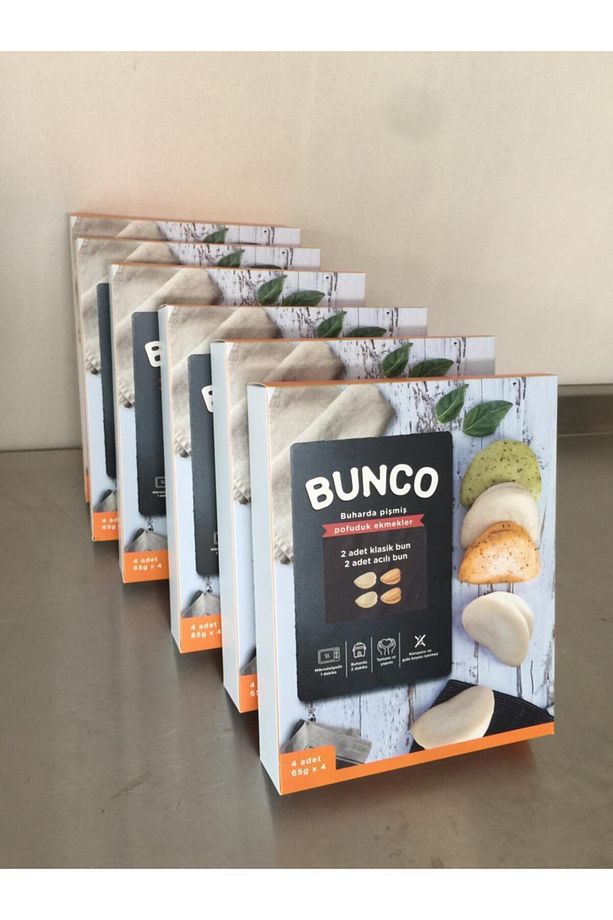 2 Adet Sade 2 Adet Acılı Bao Bun Ekmeği (65GR X4) - 2