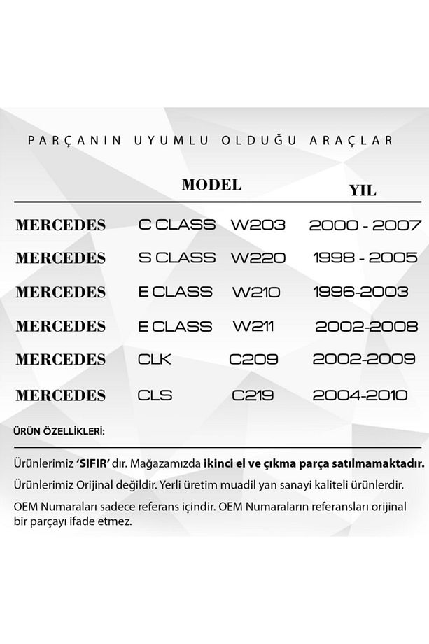 Mercedes E Class W210,w211,s Class,clk,cls Için Kriko Takozu  Uyumlu - 4