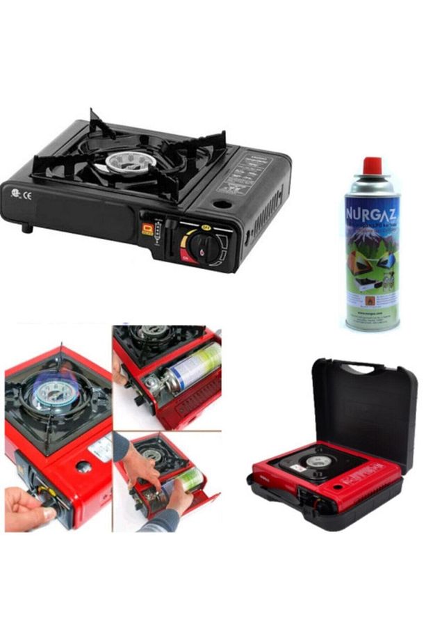 Ng 501 Tekli Portatif Kamp Ocak Piknik Bahçe Ocağı Yemek Çay Pişirme Ocağı + 220 gr Kartuşlu - 1