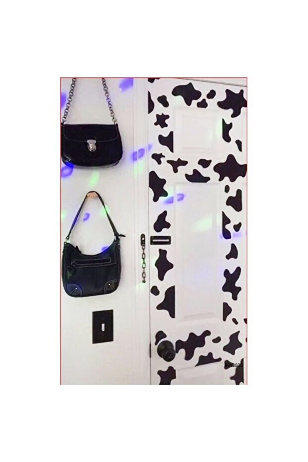 İnek Desen Duvar Kapı Sticker - 5