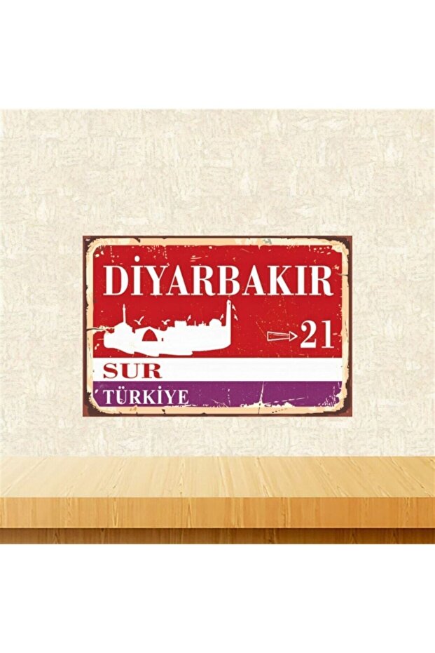 Diyarbakır Sur 20-30 Cm Retro Ahşap Tablo Tkfx5364 - 1
