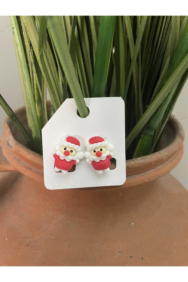 Little Santa Claus New Year Clip Non-Perforated Young Children's Earrings