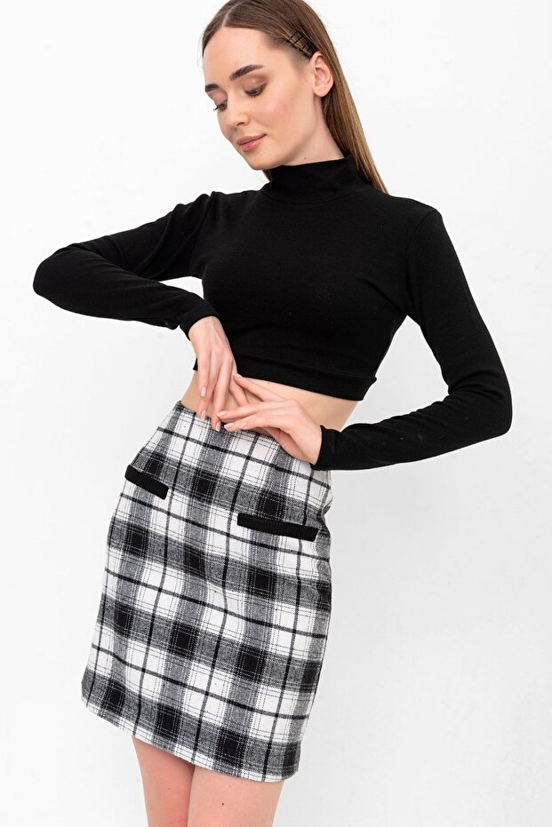 Siyah Fleto Cep Oduncu Etek - 1