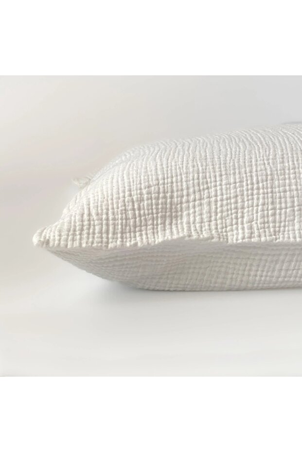 Multi Muslin Pillowcase 100% Organic Cotton, 50x70 Cm (OFF WHITE)