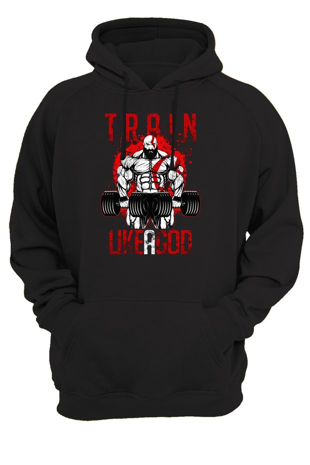 Remo God Of War Kratos Gym Printed Fleece Inside 100% Cotton Thick Hooded Sweatshirt