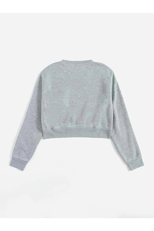 Hanorac Crop Basic pentru damă - 2