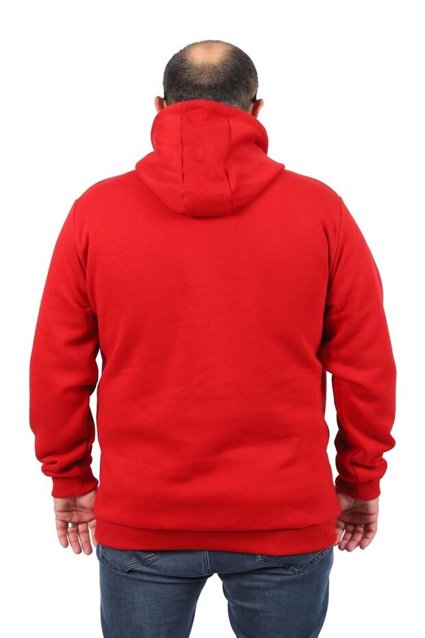 سويت شيرت رجالي أساسي مقاس كبير بغطاء للرأس 11700 - 3