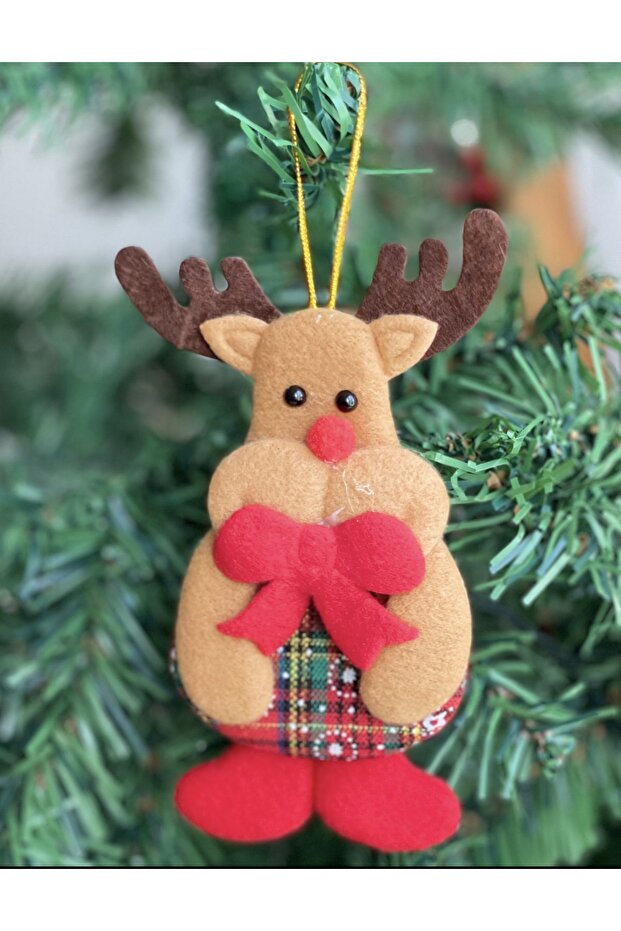 New Year's New Year Luxury Imported Collectible Pine Tree Ornament Fluffy 3D Deer