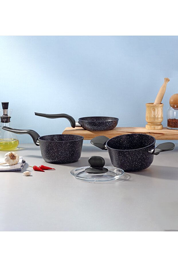 Granit 4 Parça Mini Tencere Seti - 1