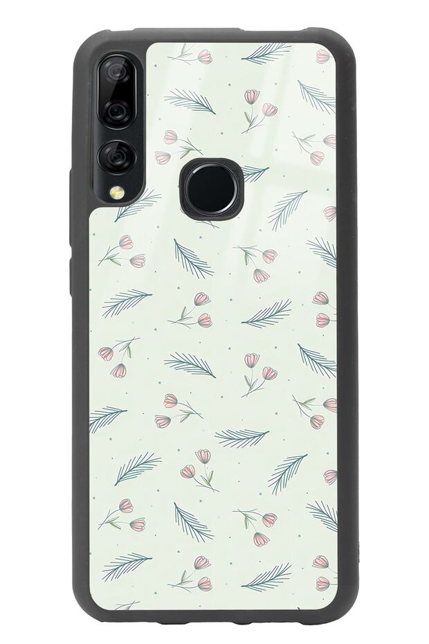 Huawei Y9 Prime Glossy Phone Case with Green Leaf Design