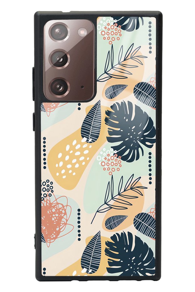 Samsung Note 20 Ultra Glossy Phone Case with Retro Leaf Design