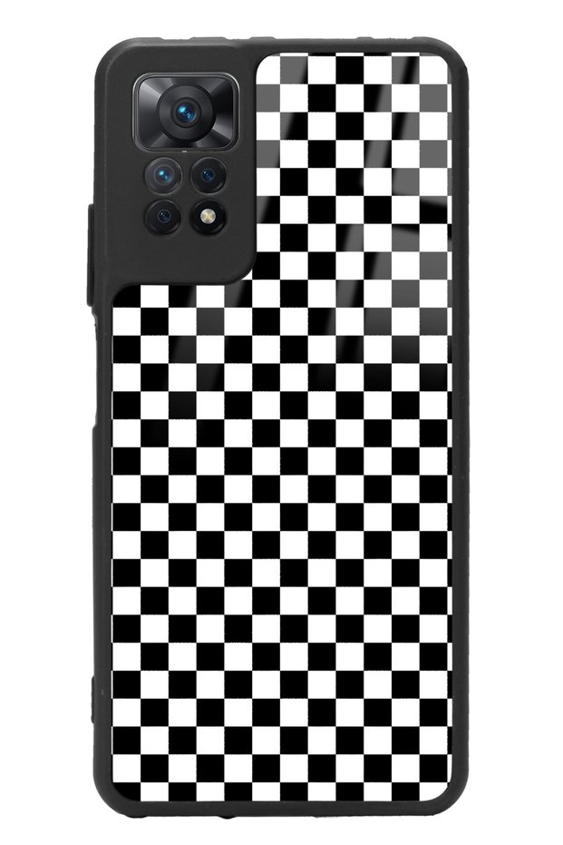 Xiaomi Redmi Note 11 Pro Glossy Phone Case with Checkered Design