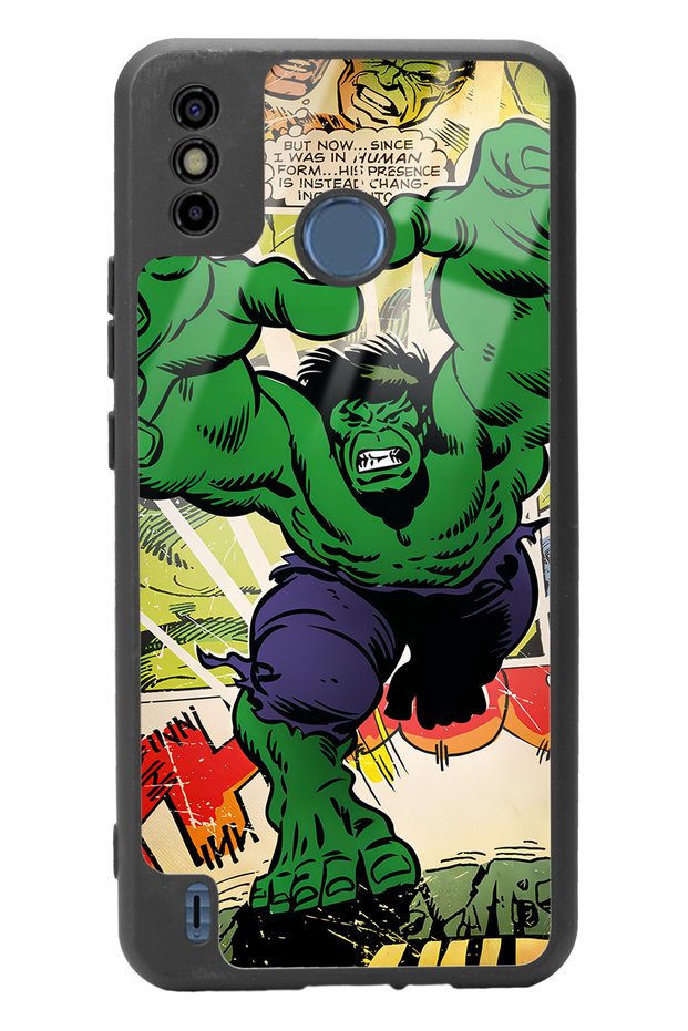 غلاف هاتف لامع بتصميم Tecno Spark 6 Go Hulk